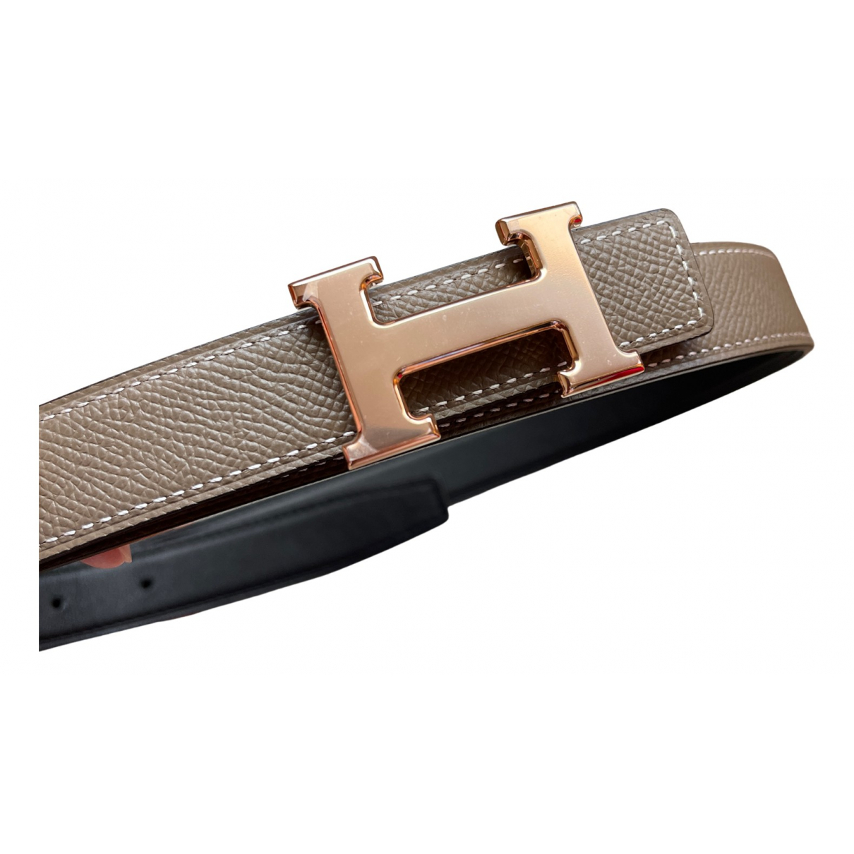 H leather belt Hermès Brown size M 